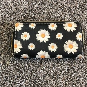 Floral Black Wallet